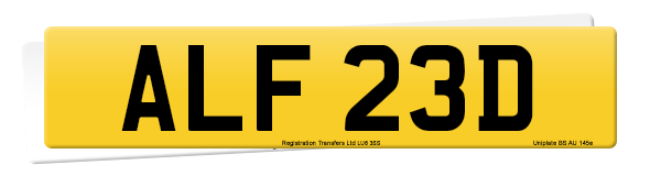 Registration number ALF 23D